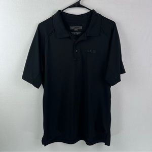 5.11 Tactical Mens Polo Shirt Medium Black Short Sleeve Outdoors